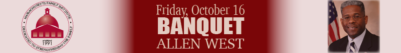 Allen West banquet banner - small